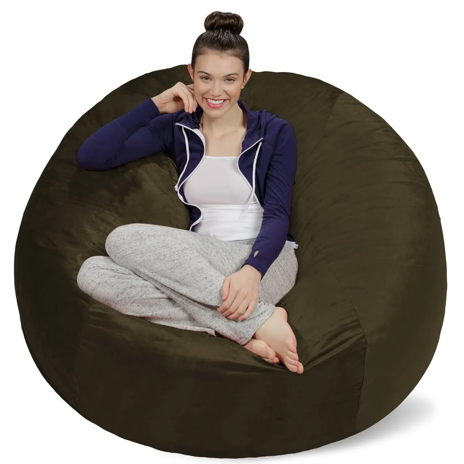 Sofa Sack Bean Bag Chair Memory Foam Lounger with Microsuede Cover