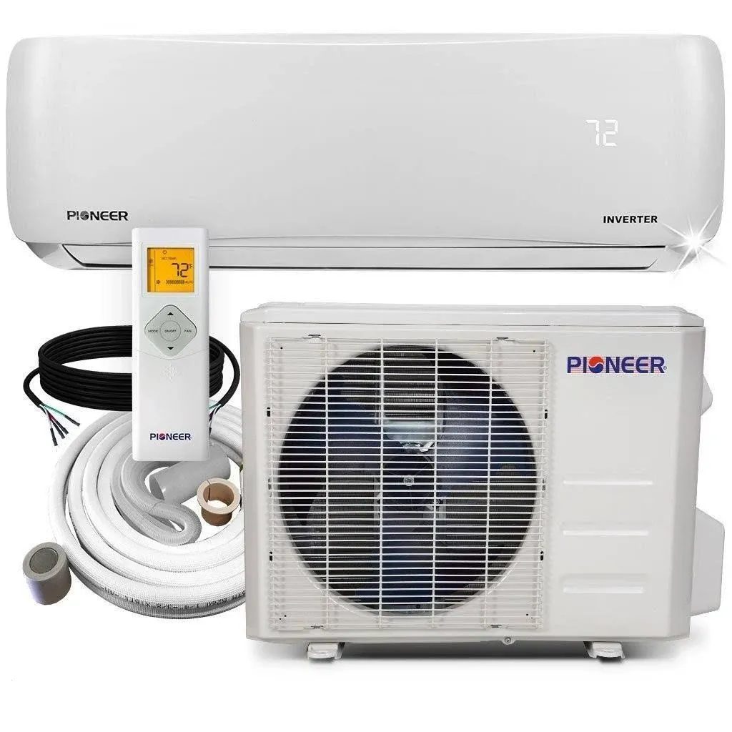 Pioneer 12,000 BTU SEER2 Ductless Mini-Split Inverter++ Energy-Star Air Conditioner Heat Pump System Full Set 230V