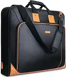 Noozion Garment Bag for Travel Large Leather Carry On Suit Bag Hanging Travel Suit Bags Waterproof Suitcase Luggage Bag for Men Women Business Trips with Shoulder Strap