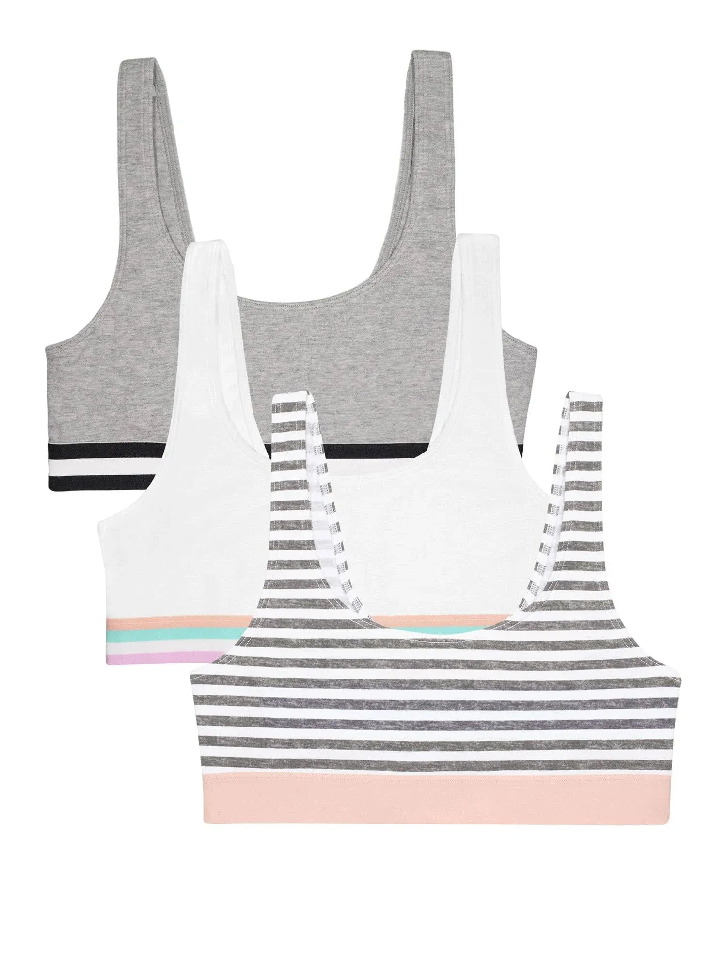 Fruit of the Loom Girls' Cotton Built-up Stretch Sports Bra