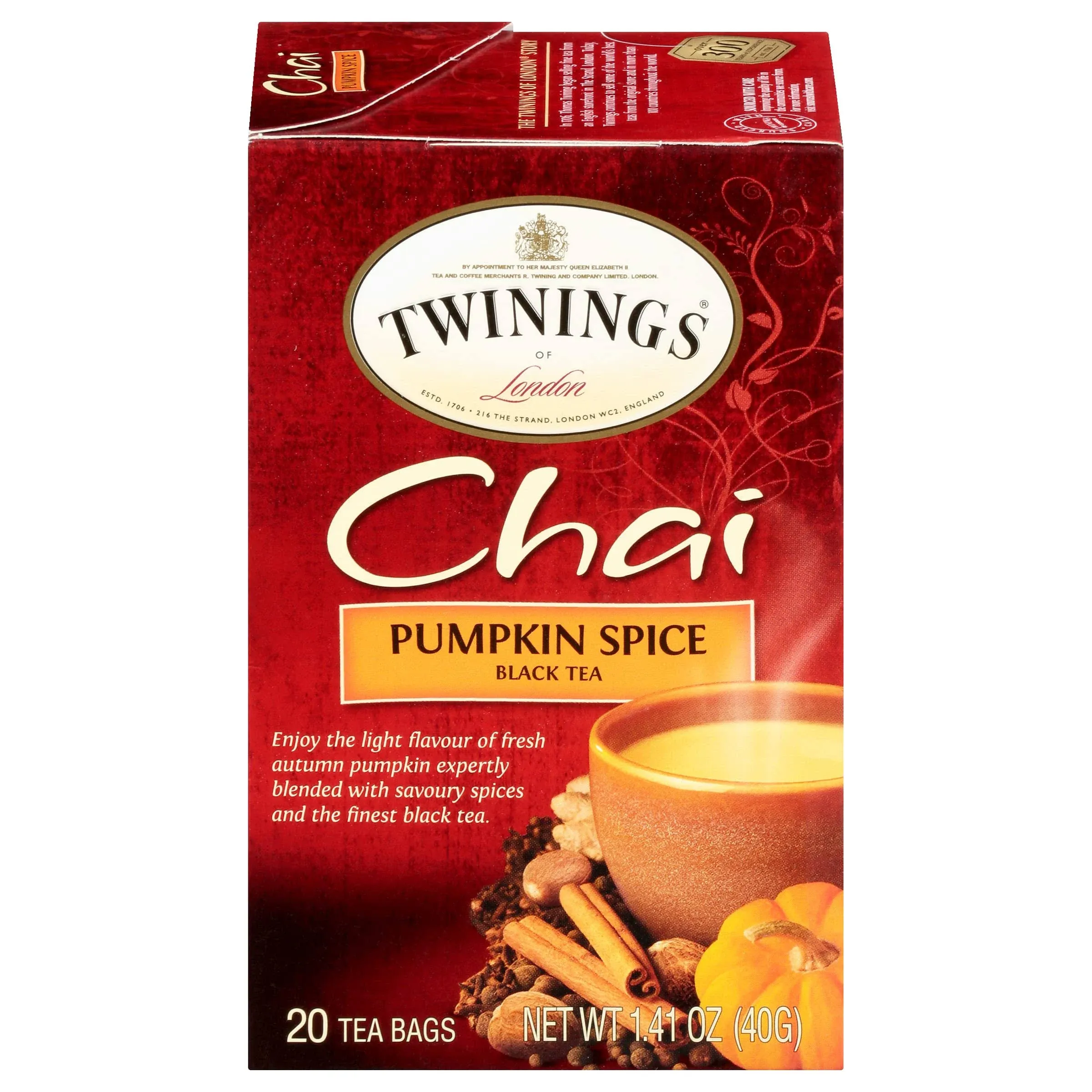 Twinings Pumpkin Spice Chai Tea 20 Bags