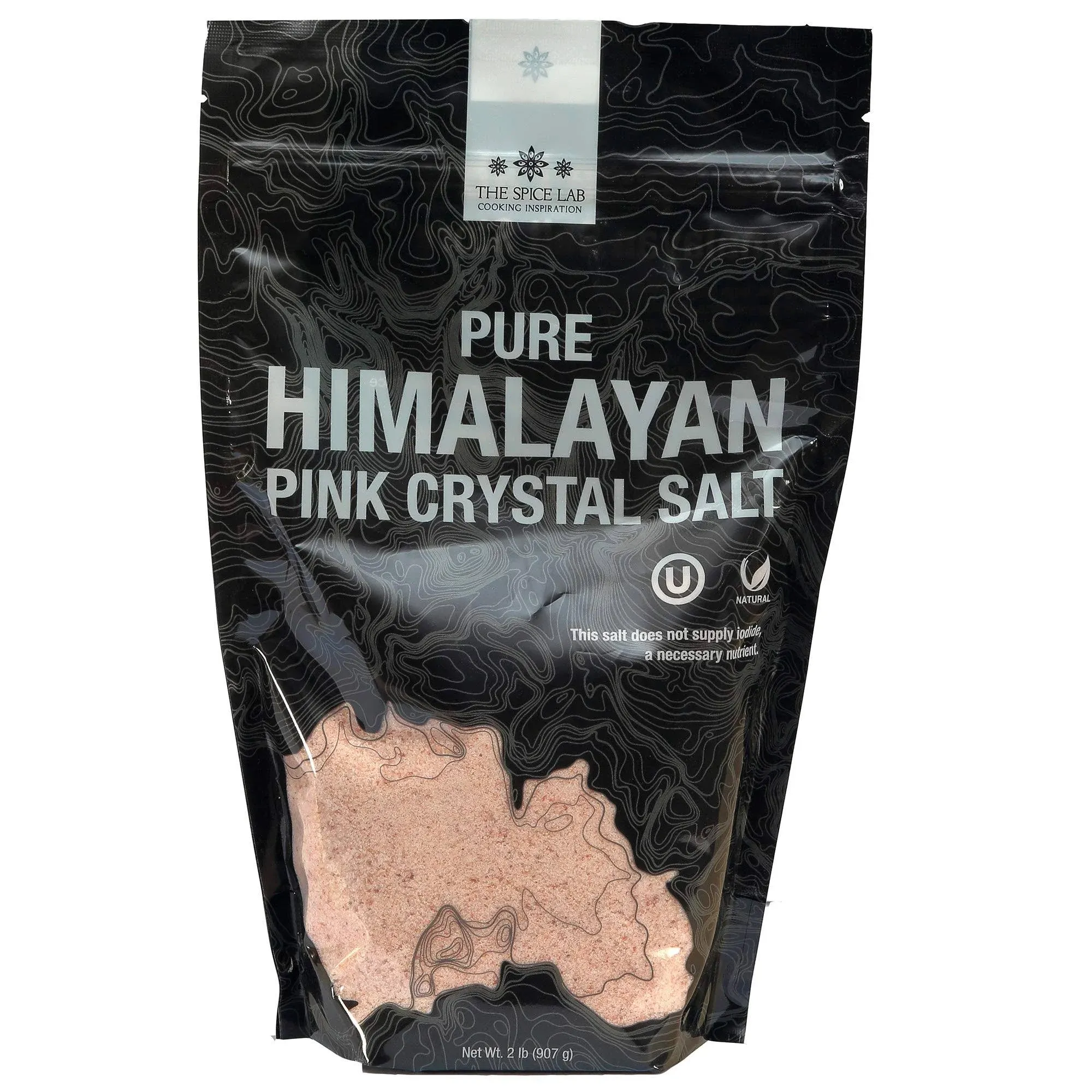 The Spice Lab Himalayan Salt - Fine 2 lb Bag - Pink Himalayan Salt Is Nutrient and Mineral Dense for Health - Gourmet Pure Crystal - Kosher & Natural