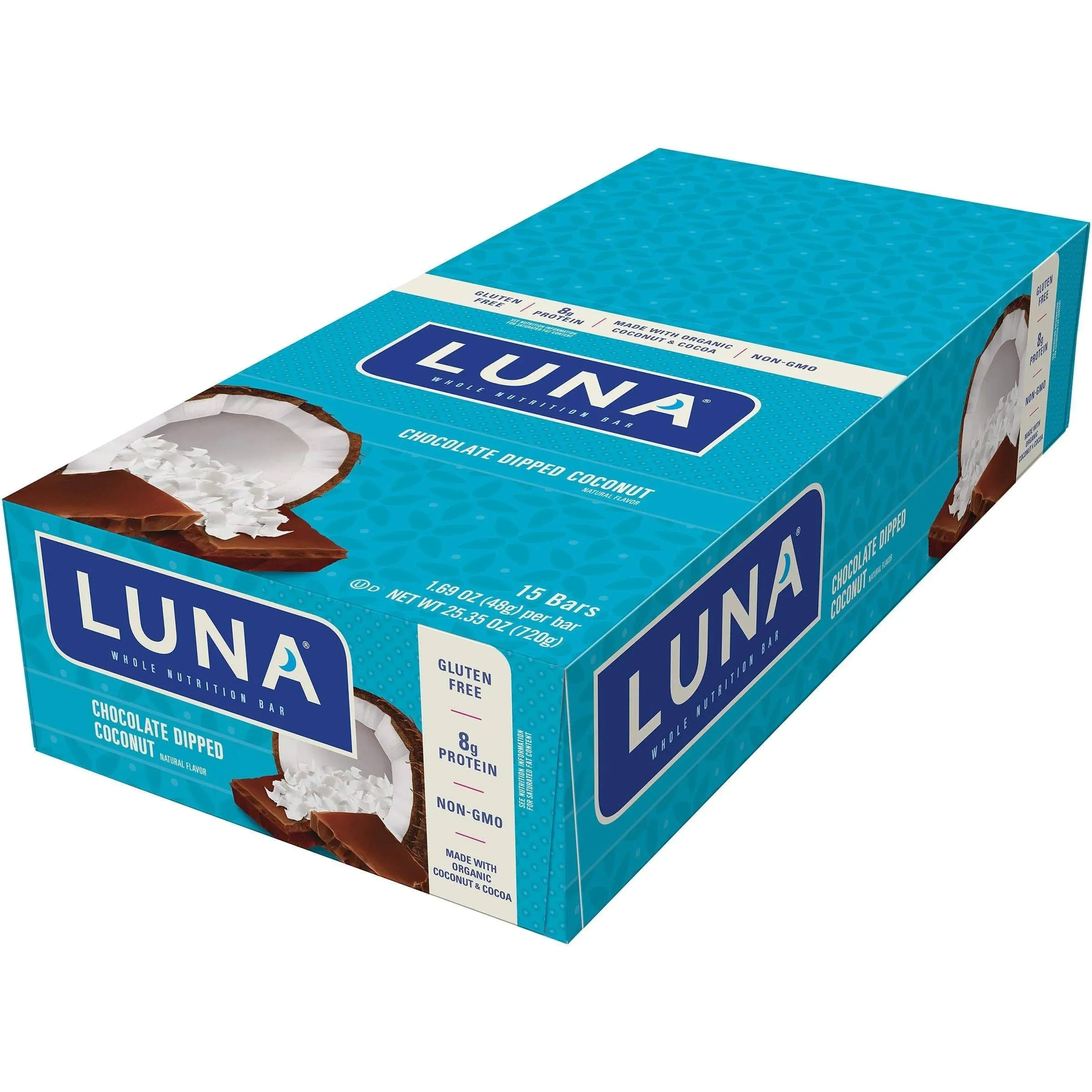 Clif Luna Bar - Chocolate Dipped Coconut (15/Box)