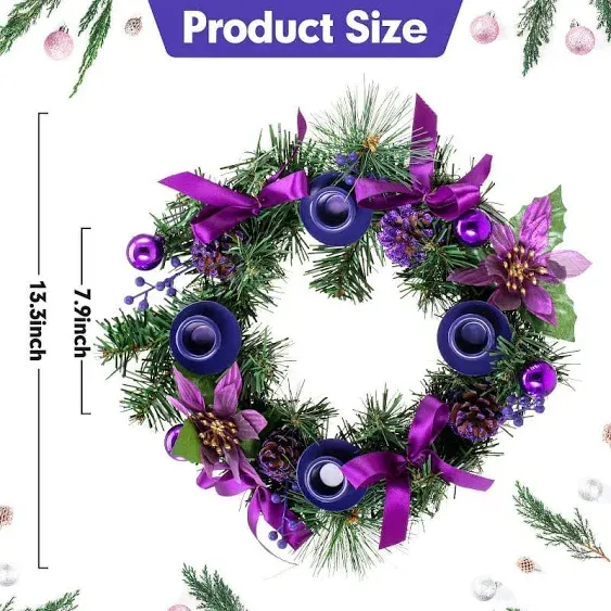 Advent Wreath Ring Candle Holder for Pillar Advent Candles - Christmas Advent ...