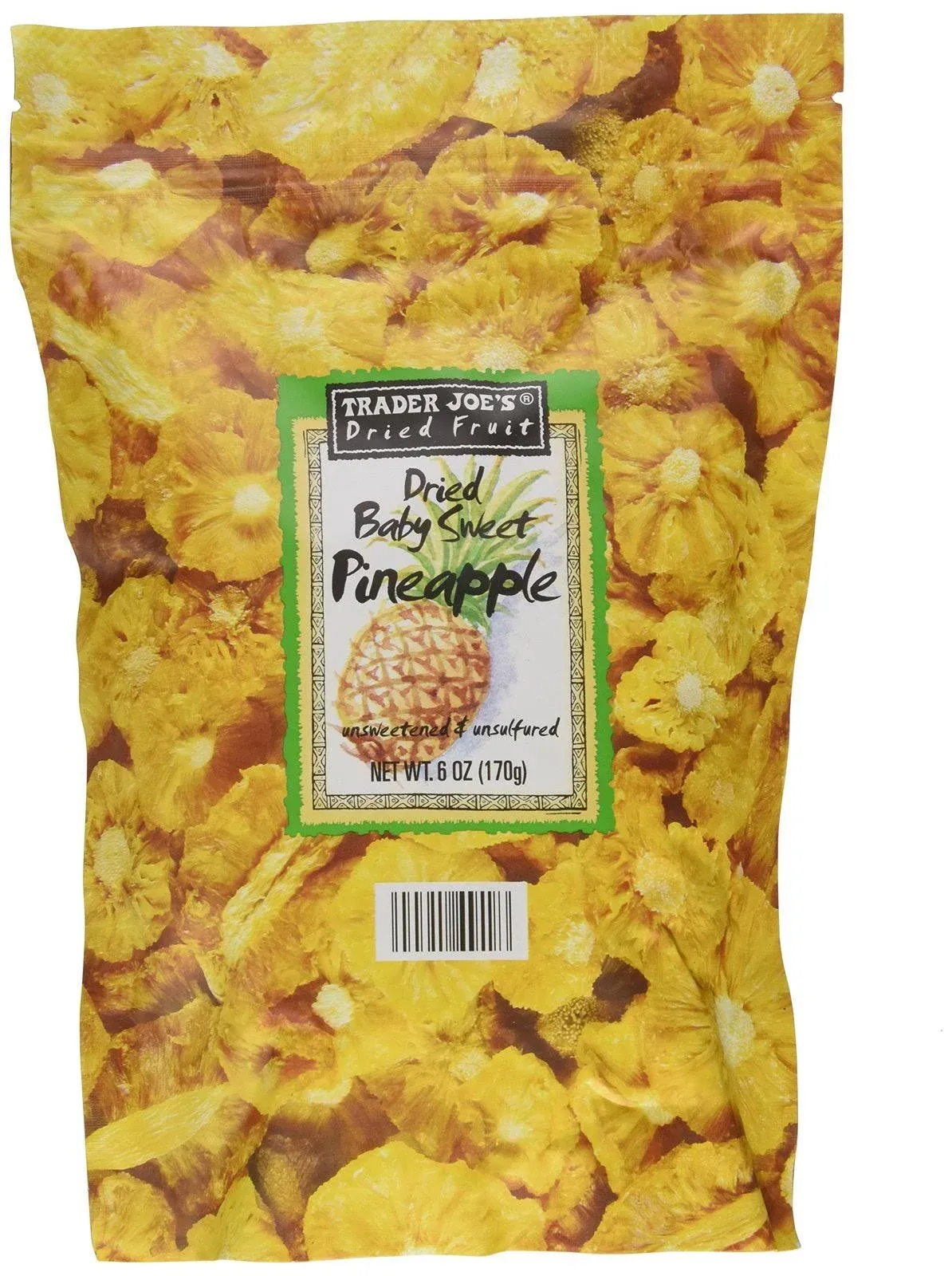 2 Packs Trader Joe&#039;s Dried Fruit Baby Sweet Pineapple 6 oz Each Pack