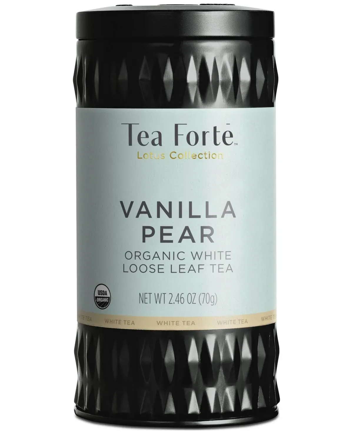 Tea Forte Lotus Organic White Tea Vanilla Pear, 2.46 Ounce Loose Leaf Tea Canister