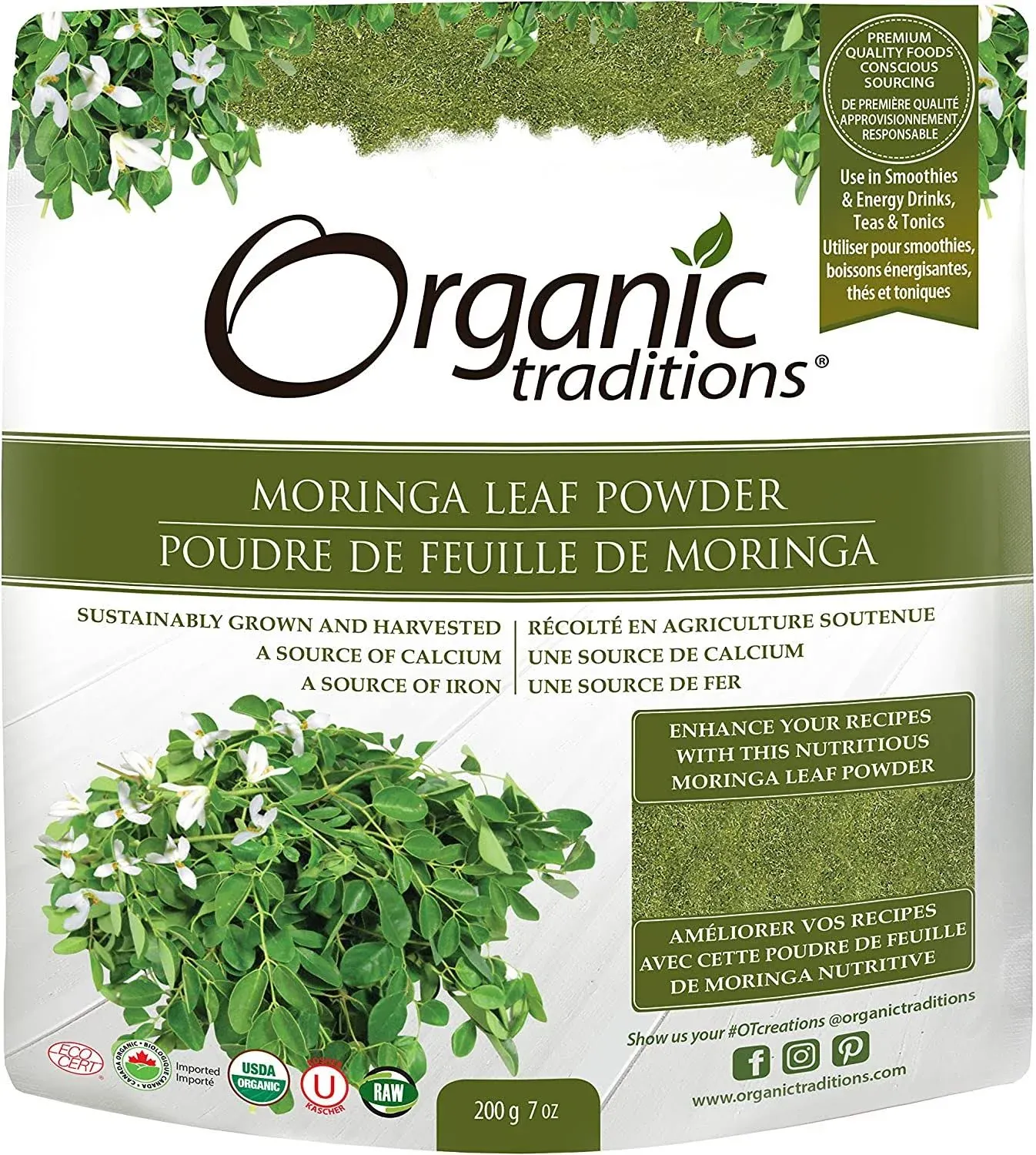 Organic Traditions Moringa Leaf Powder