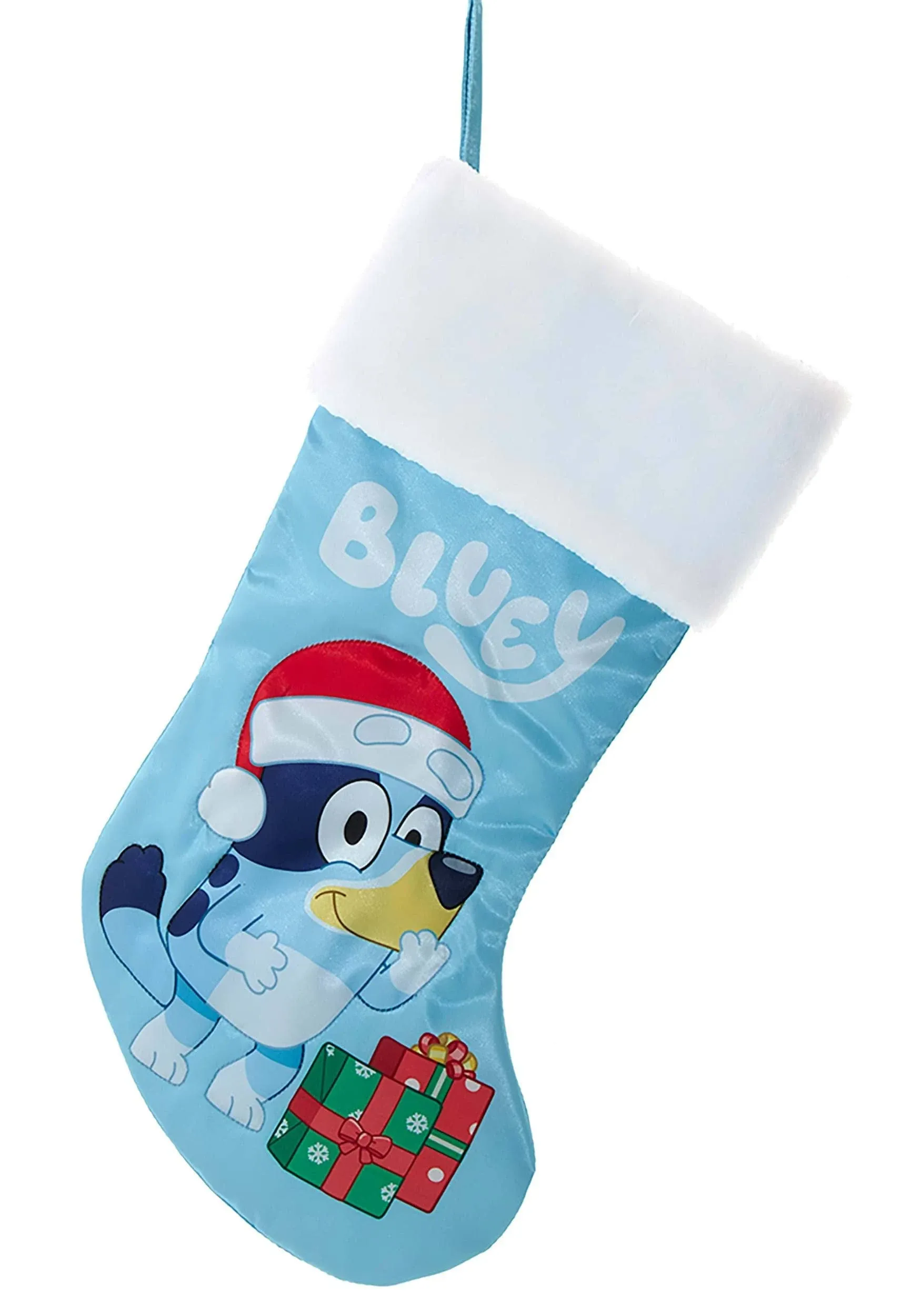 Bluey with Present Christmas Stocking, 19 Inches | Party Expert