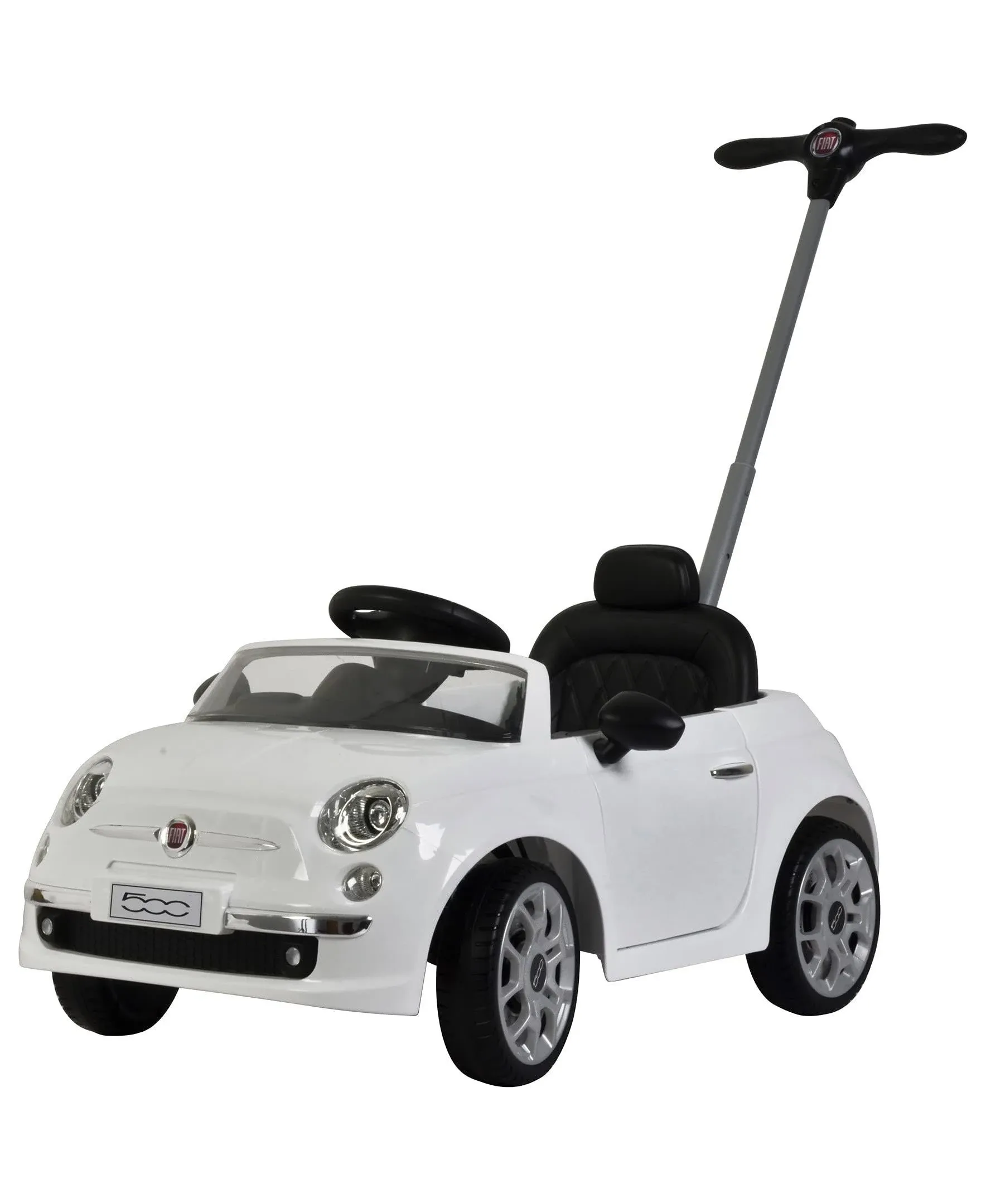 Best Ride On Cars Fiat 500 Push Car Stroller ,White