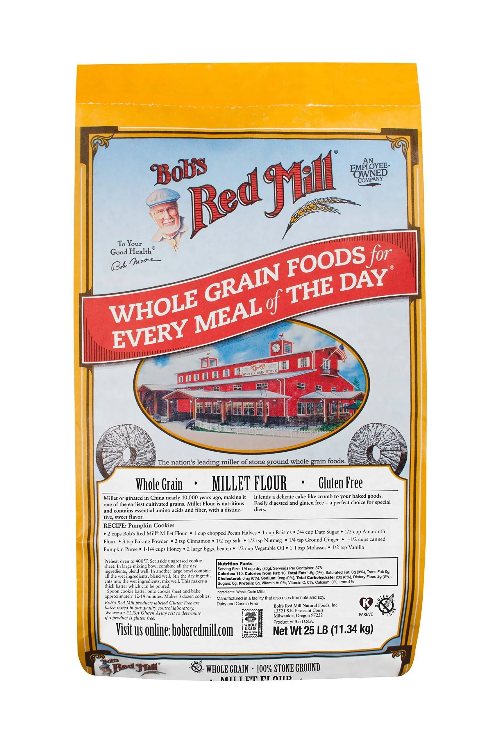 Bob's Red Mill Millet Flour, 25 Pound