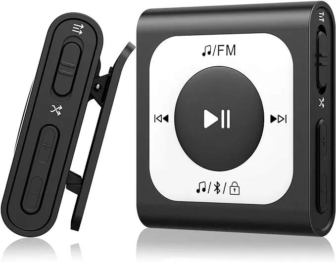 Agptek A51 64gb MP3 Player with Bluetooth & FM Radio, Black