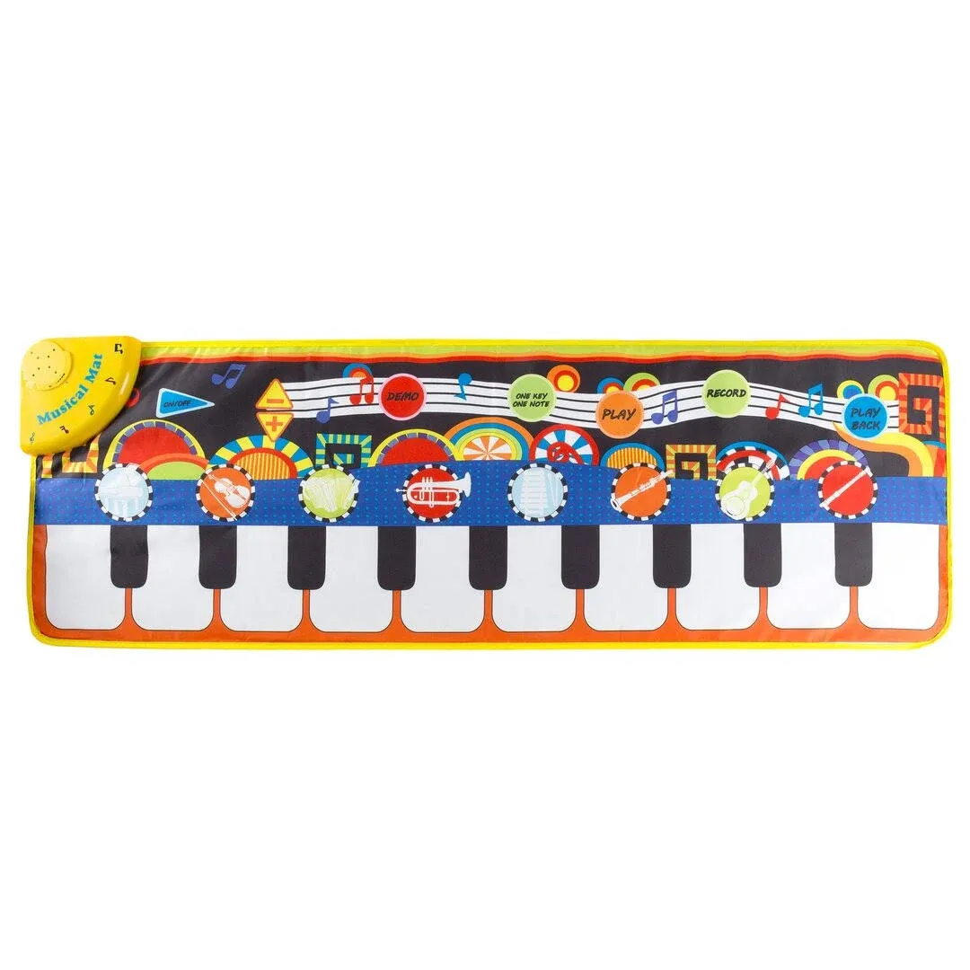 Step Piano Mat for Kids, Keyboard Mat with Musical Keys, Instrument Sounds, Record, Playback by Hey! Play!