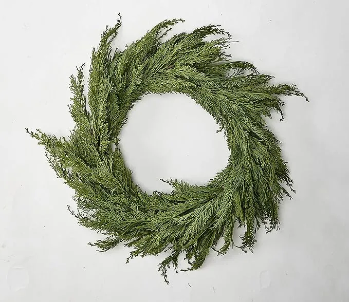 Worth Imports 24" Cedar Wreath, Green