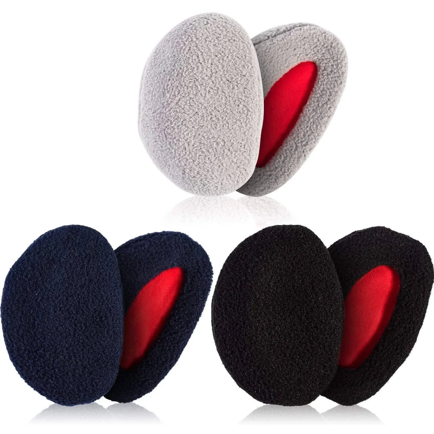 Whaline 3 Pairs Ear Warmers Bandless Ear Muffs Unisex for Winter Outdoors