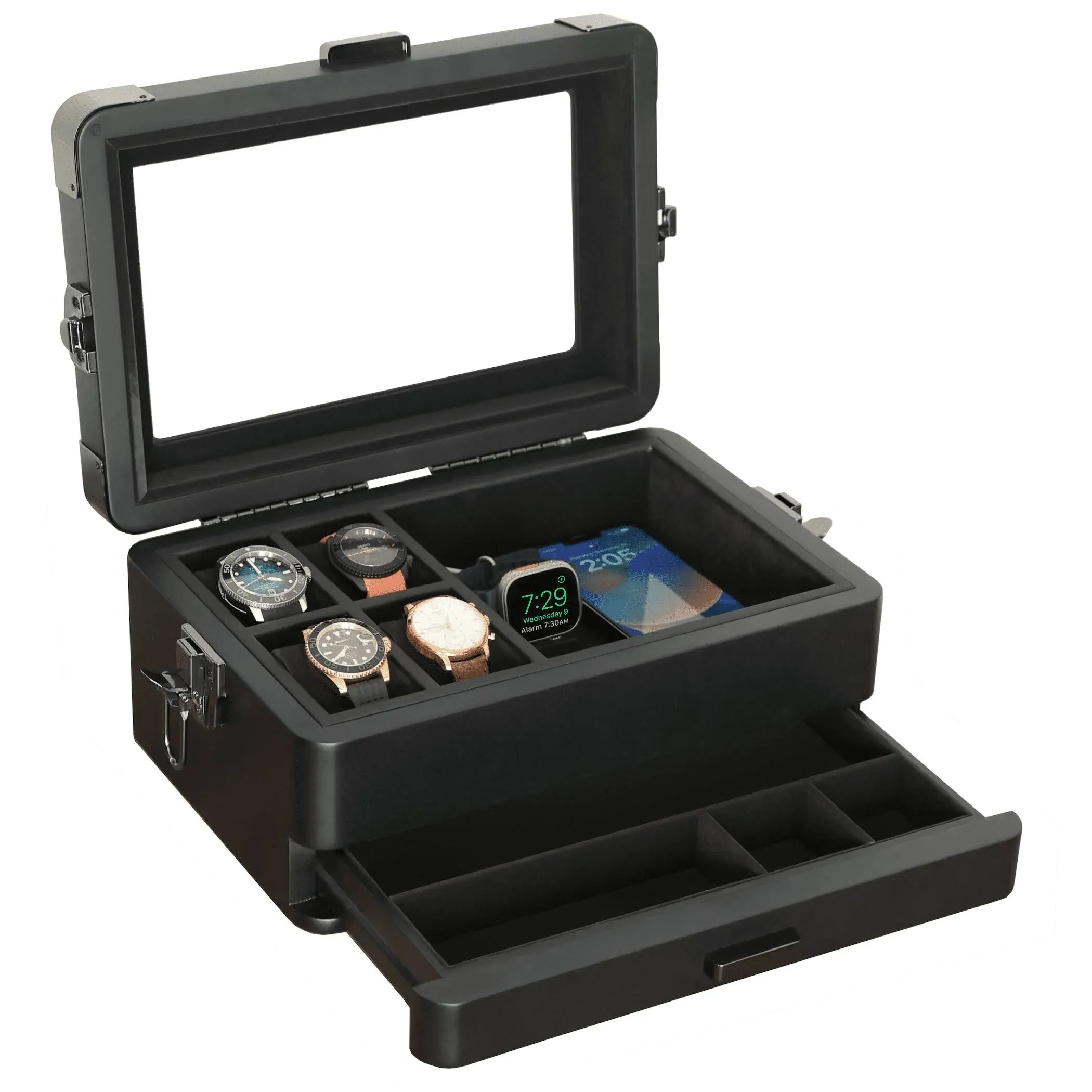 Case Elegance Military Modular Watch Box