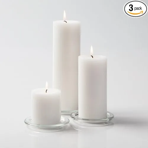 Richland® White Pillar Candles Set of 3