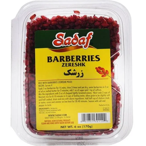 Sadaf Barberries Dried - Zereshk Dried Barberries - Persian groceries - 6 oz Package