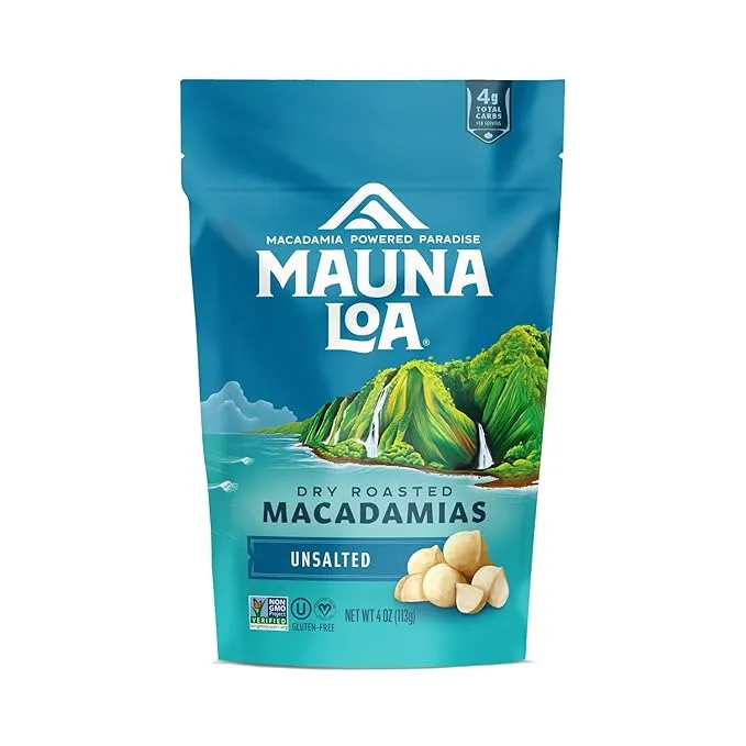 Mauna Loa Dry Roasted Unsalted Macadamia Nuts 4 oz