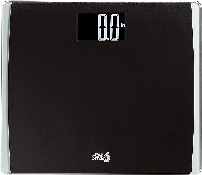 Eatsmart High Capacity Scale with Extra Wide Platform, Stainless Steel, Black, 1 Count (Pack of 1)