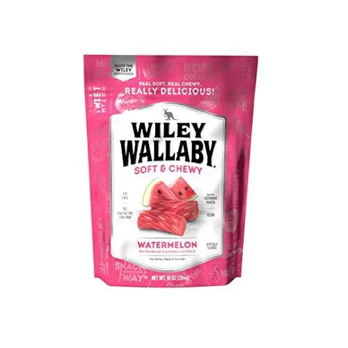 Wiley Wallaby Australian Style Licorice, Gourmet Watermelon - 10 oz bag