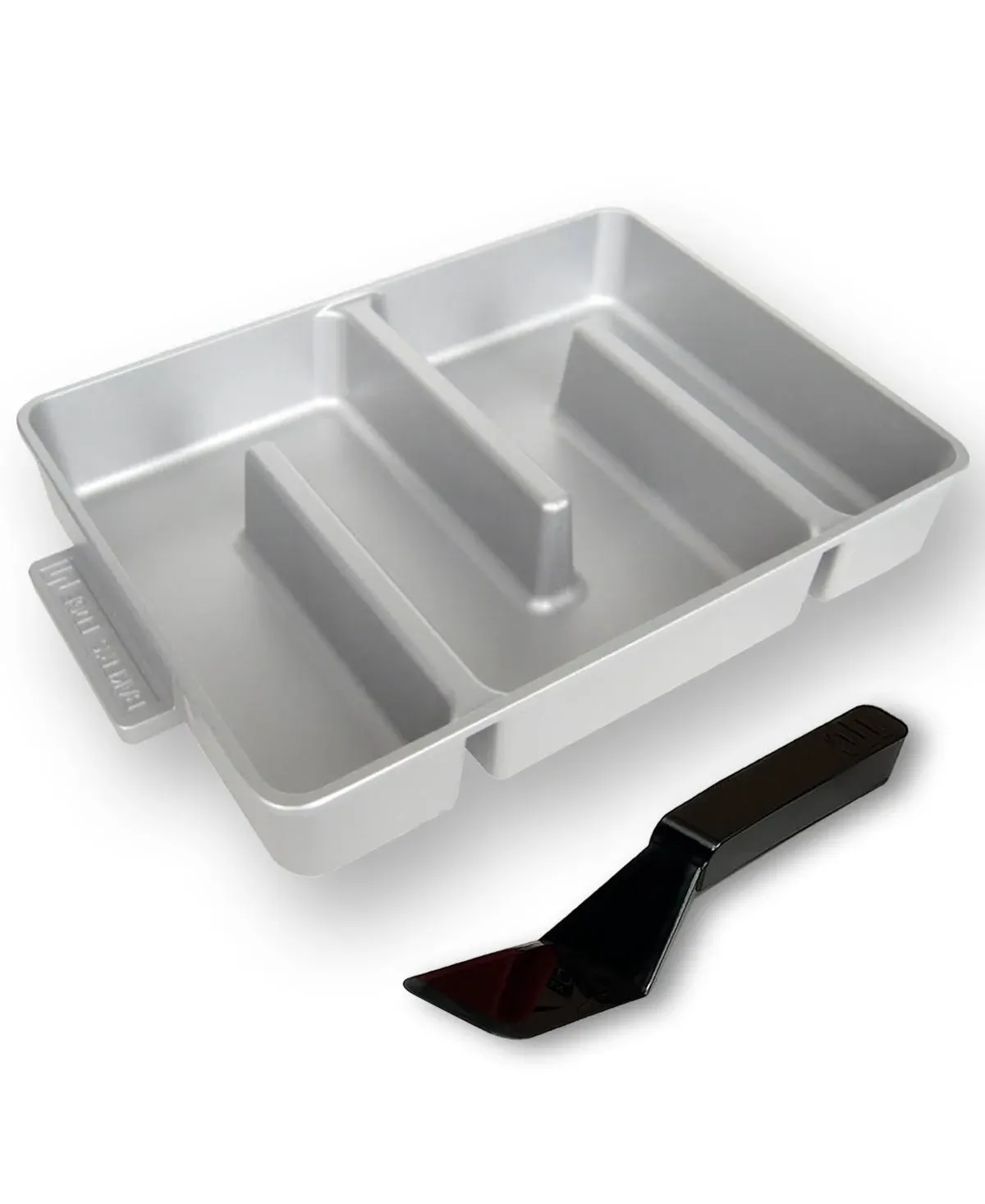 Baker's Edge Brownie Pan Complete Set (Includes Lid & Wedge) The Original All Edges Brownie Pan for Baking, Premium Doble Nonstick Coating, Heavy Gauge Cast Aluminum - Rectangular 9x12 Size Baking Pan