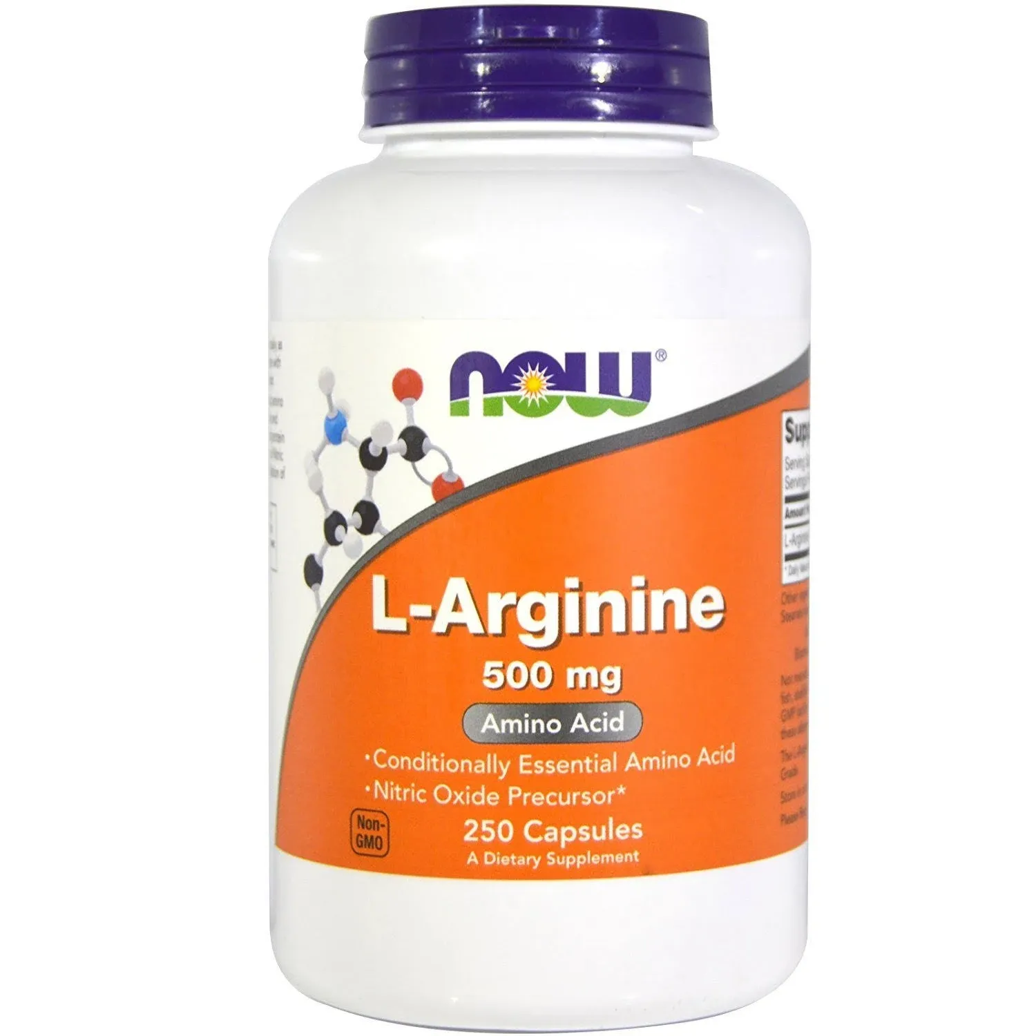 Now Foods L-Arginine 500mg - 250 ct Pack of 2