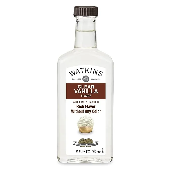 Watkins Clear Vanilla Flavor, 11 fl. oz. Bottle, 1 Count (Packaging May Vary)Watkins Clear Vanilla Flavor, 11 fl. oz. Bottle, 1 Count (Packaging May Vary)