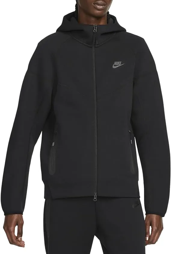 Nike Sportswear Tech Fleece Windrunner FB7921-010 Hoodie Mens Black Cotton LW173