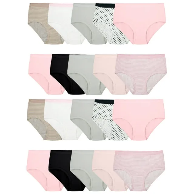 Fruit of the Loom Girls' 10-Pack Cotton Brief Underwear