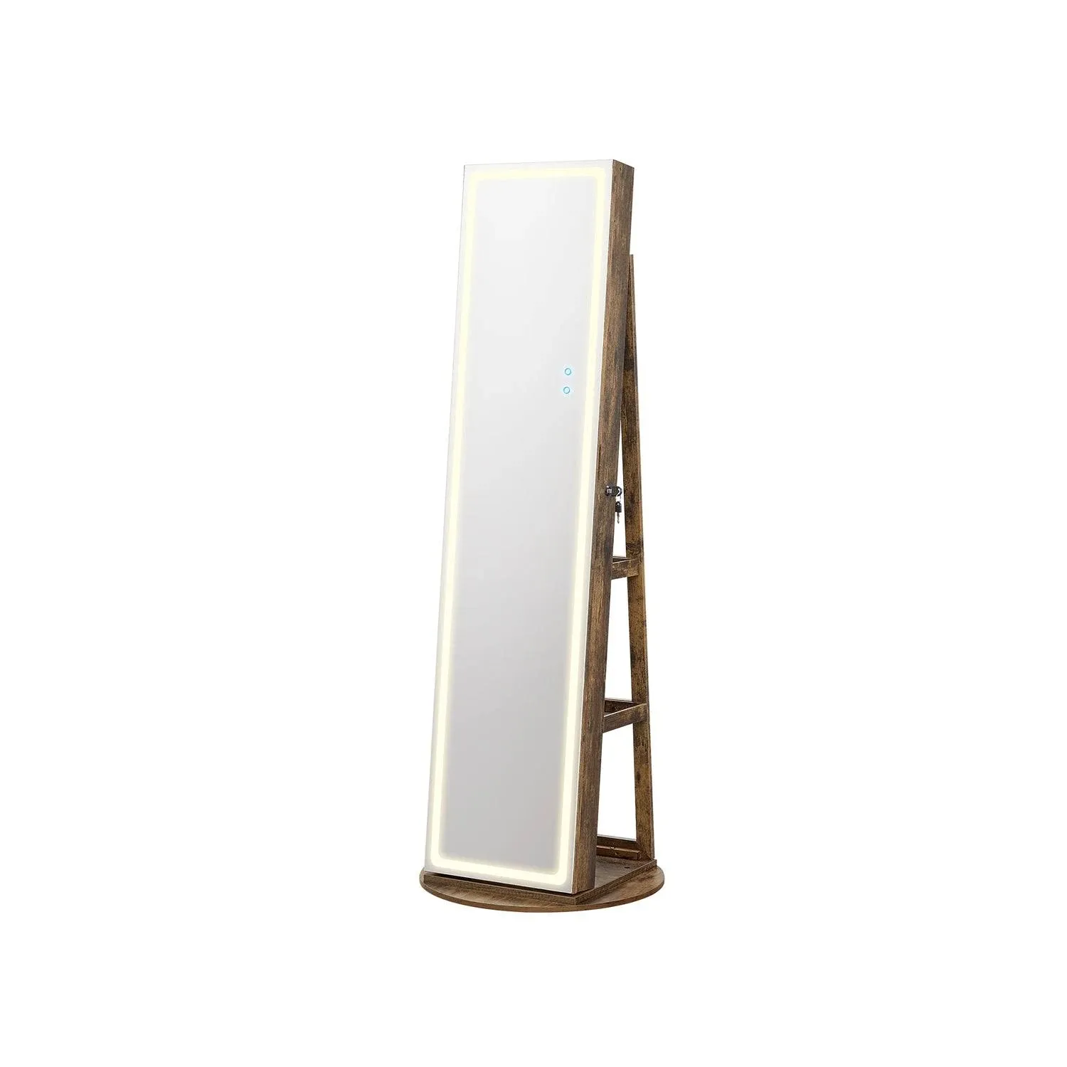 SONGMICS LED Mirror Jewelry Cabinet