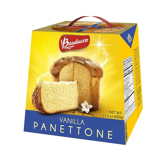 Bauducco Panettone Vanilla, Moist & Fresh, Traditional Italian Recipe, Holiday Cake, 26.2oz