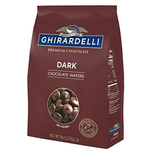 Ghirardelli Dark Chocolate Wafers 5lb Bag