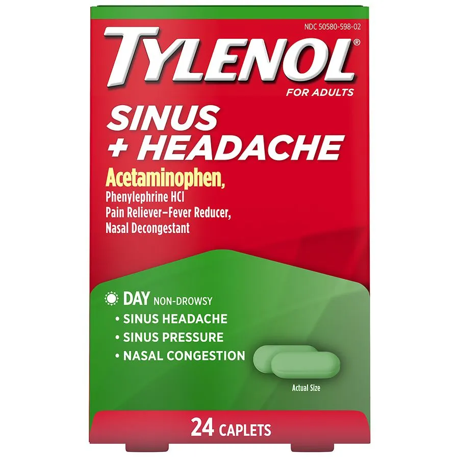 TYLENOL Sinus Congestion and Pain Caplets - 24 Count