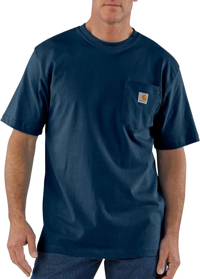 "Carhartt Men's Short Sleeve Pocket T-Shirt_Navy"