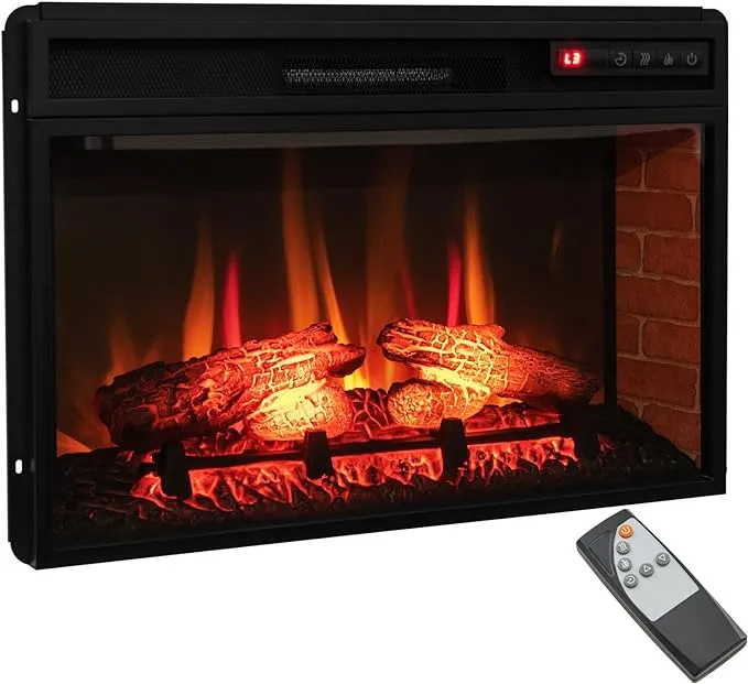 Gymax Electric Fireplace Insert