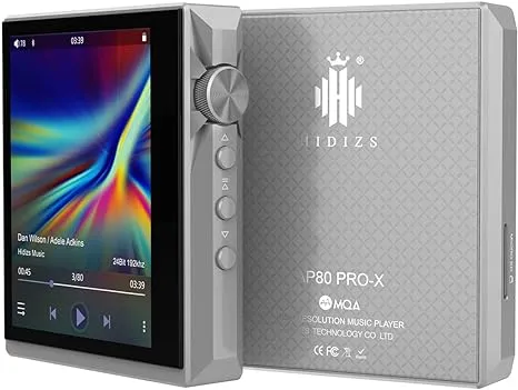 Hidizs Ap80 Pro-X MP3 Player with Bluetooth, Support Lossless Digital Music, Spotify Music, DAP Portable, Dual ESS9219C Dac Chips, Hiby Link Hi-Res, for HiFi Music BlueHidizs Ap80 Pro-X MP3 Player with Bluetooth, Support Los…