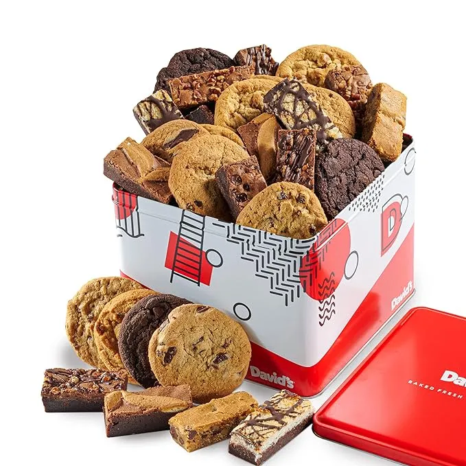 David's Cookies Fresh-Baked and Gourmet Assorted Cookies and Brownies Party Pack | Great for Sharing With Family And Friends - Gourmet Food Gift Basket For Everyone - 5LbsDavid's Cookies Fresh-Baked and Gourmet Assorted Cook…