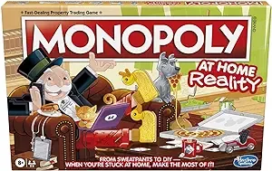 Monopoly Game: At Home Reality Edition Family Board Game