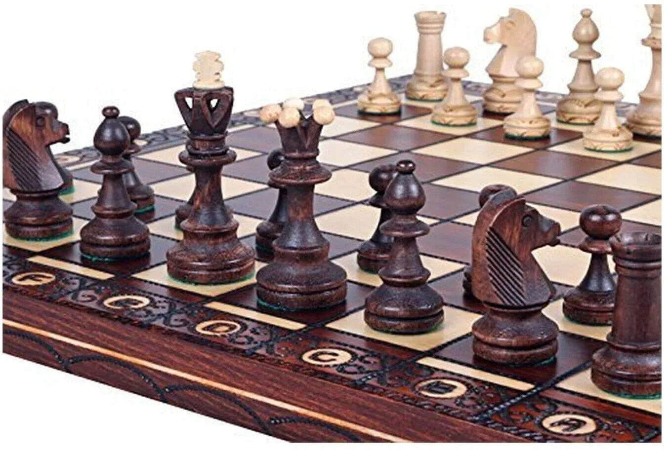 Beautiful Handcrafted Wooden Chess Set with Board and Chess Pieces - Gift Idea