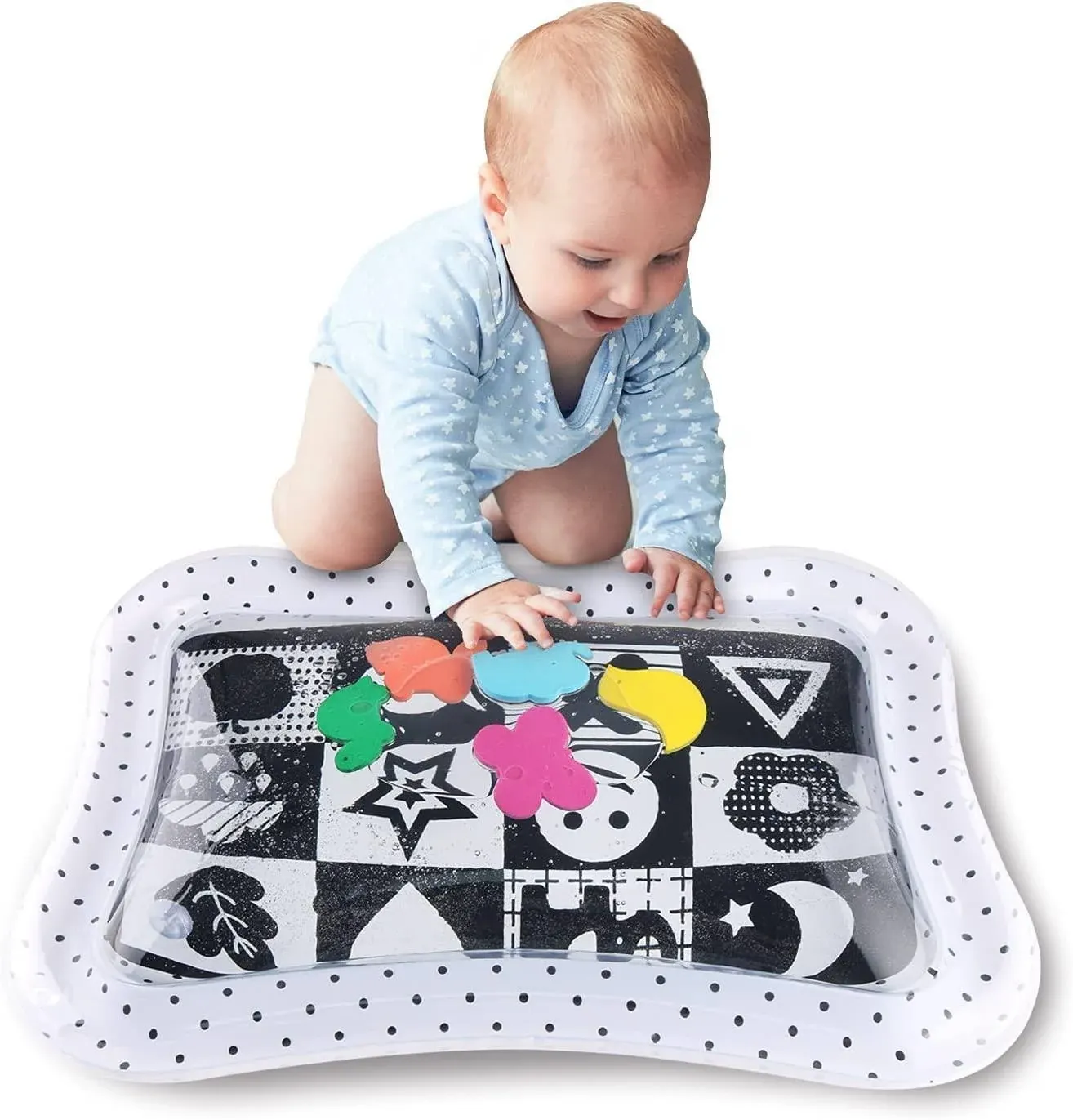  Montessori Water Play Mat | Inflatable Sensory Development Toy &amp; Tummy Time 