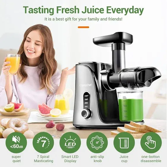 Juicer Machines,AMZCHEF Slow Masticating Juicer