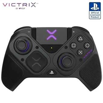 PDP Victrix Pro BFG vezeték nélküli játékvezérlő Playstation 5 / PS5, PS4, PC-hez, Moduláris Esports játékvezérlő, cserélhető gombok, testreszabható triggerek/lapátok/D-Pad/Fightpad, PC-alkalmazás, fekete