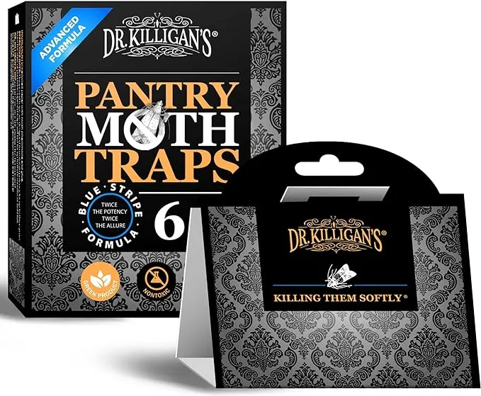 Dr. Killigan's Premium Pantry Moth Traps with Pheromone Attractant | Safe, Non-T