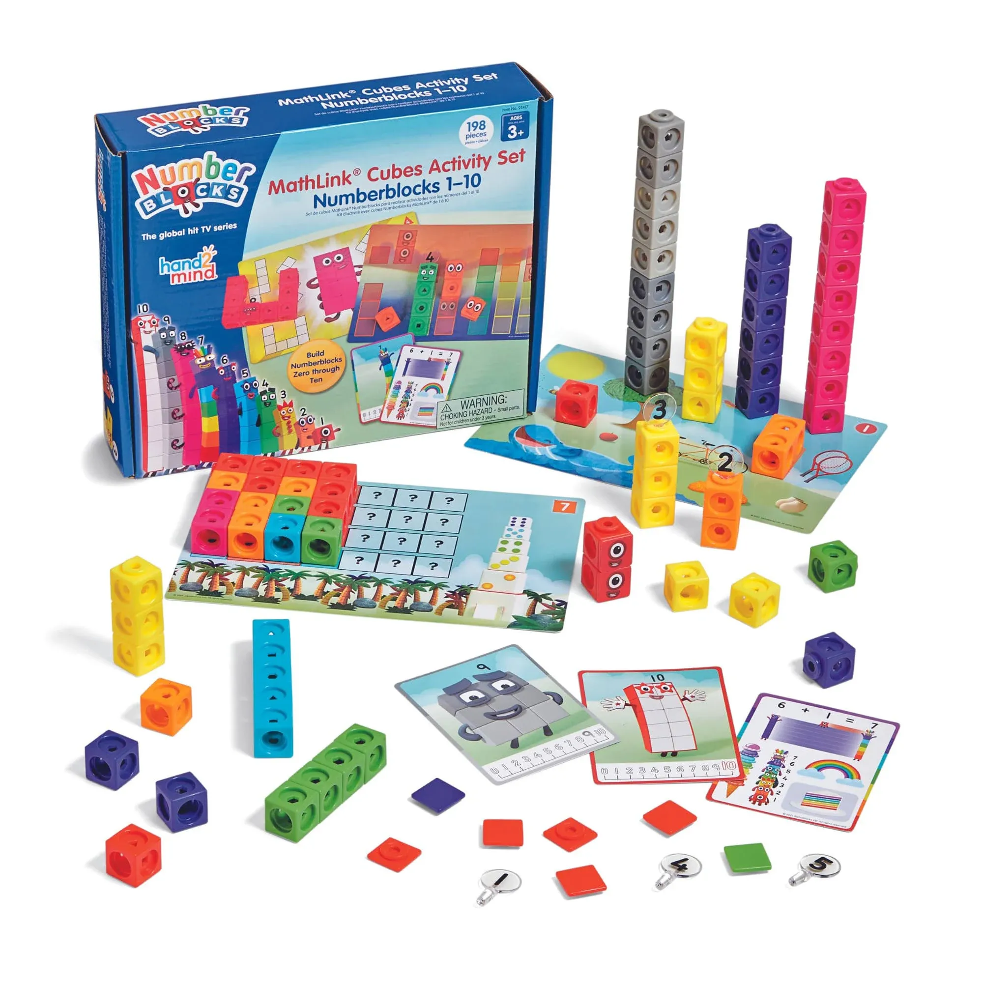 hand2mind Numberblocks Mathlink Cubes - 1-10 Activity Set