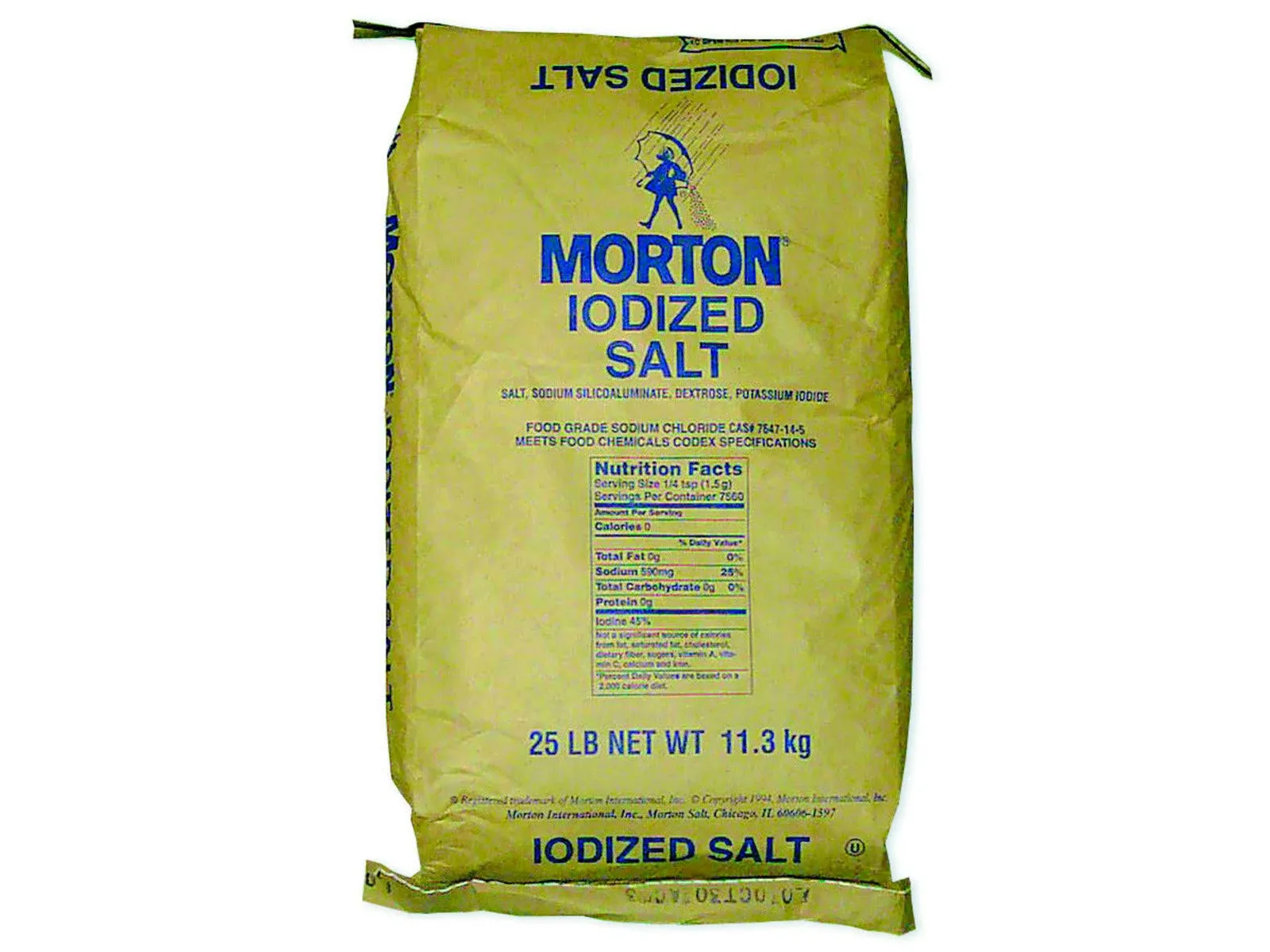 Morton Iodized Table Salt 25 Pound