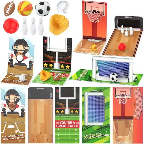 Feltom Valentines Day Gifts for Kids - 30 PCS Mini Sports Ball Eraser 