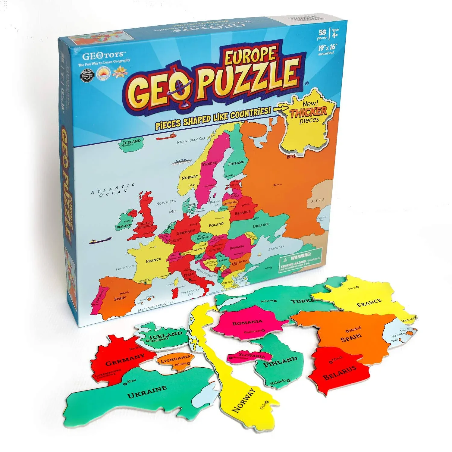 GeoTOYS Europe GeoPuzzle Jigsaw - geography, education, Europa NEW Sealed