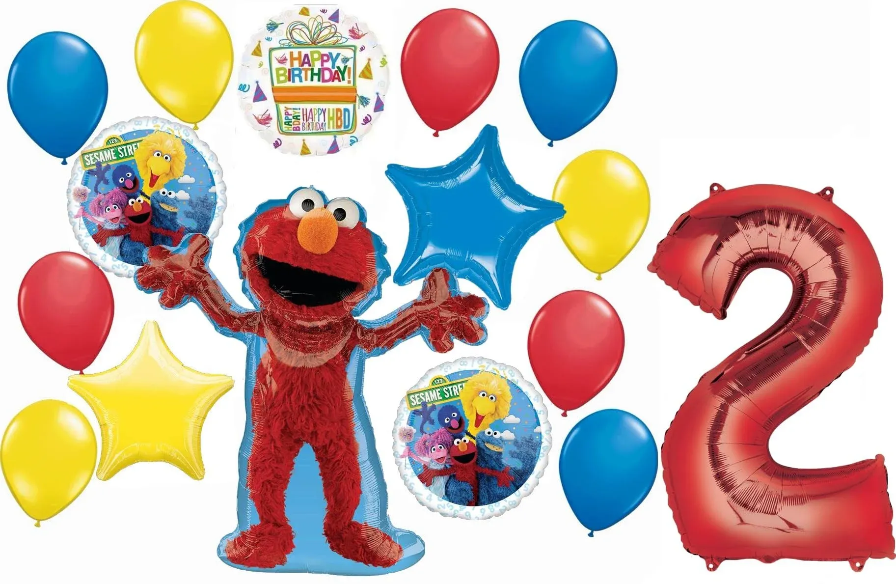 Elmo and Friends Birthday Party Supplies Balloon Bouquet Decorations