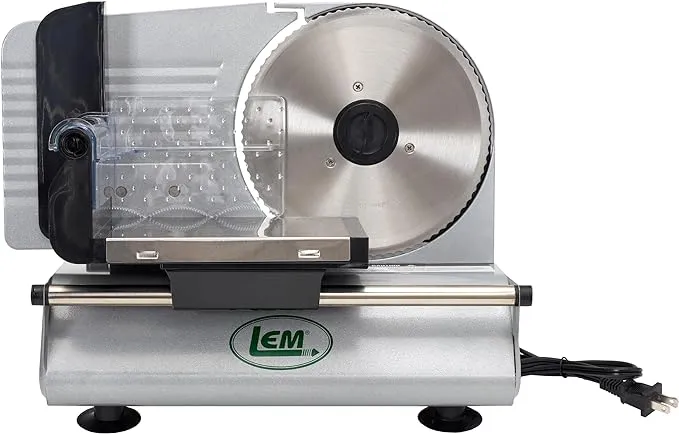 LEM Products 7 ½ Inch Electric Meat Slicer Machine with a Stainless Steel Serrated Blade