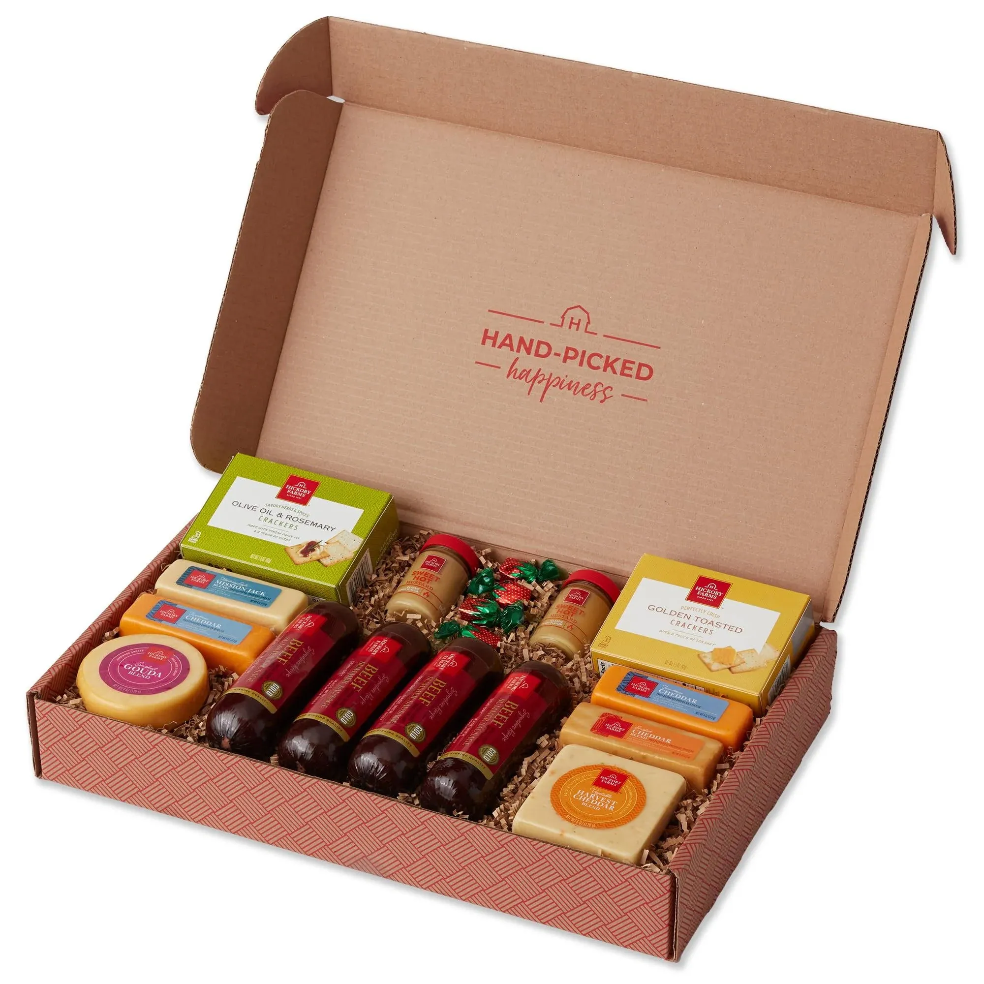 Hickory Farms Meat & Cheese Extra Large Gift Box Gourmet Food Gift Basket, Perfect for Birthdays, Thinking of You Gifts, Congrat